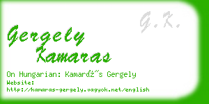 gergely kamaras business card